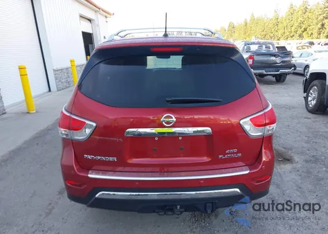 2014 Nissan Pathfinder Platinum z USA, uszkodzony, nr VIN 5N1AR2MM4EC609421